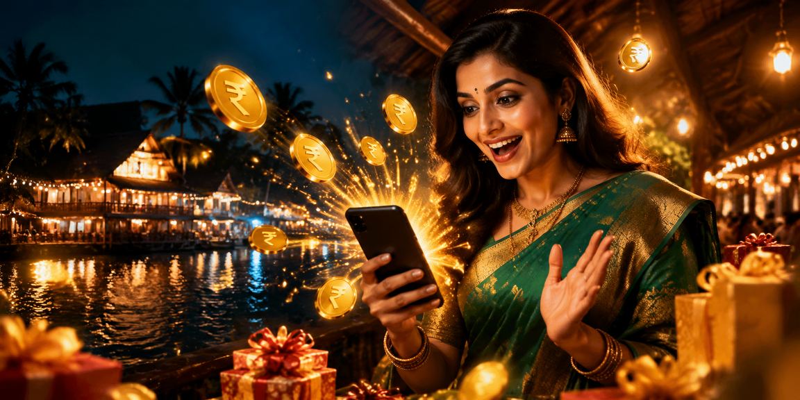 User viewing promotions on mobile in Kerala