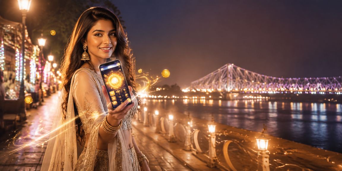 Mobile player enjoying Andar Bahar game on their smartphone in Kolkata